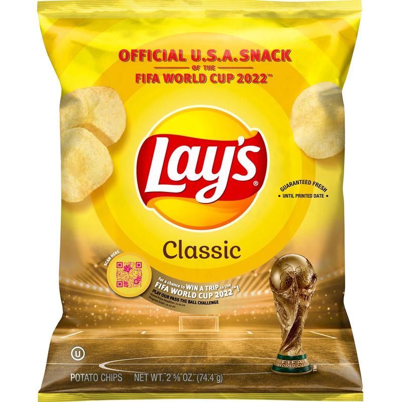 Lay\’s Classic Potato Chips Snack Chips, 2.625 oz Bag