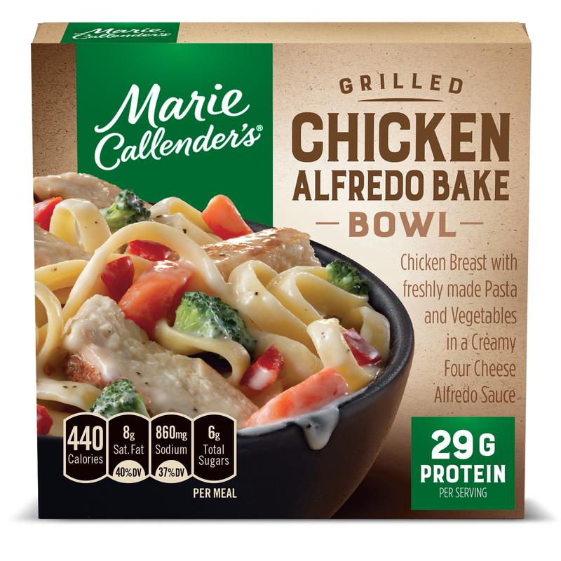 Marie Callender\’s Grilled Chicken Alfredo Bake Bowl, Frozen Meals, 11.6 oz (Frozen)