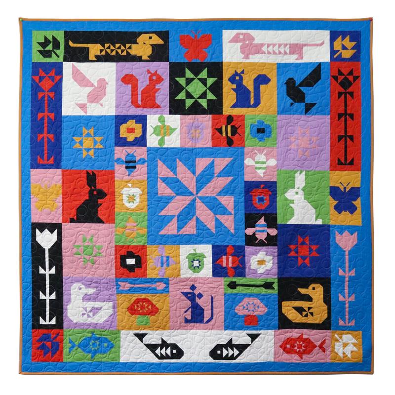 Folk Sampler The Complete Quilt Project Pattern