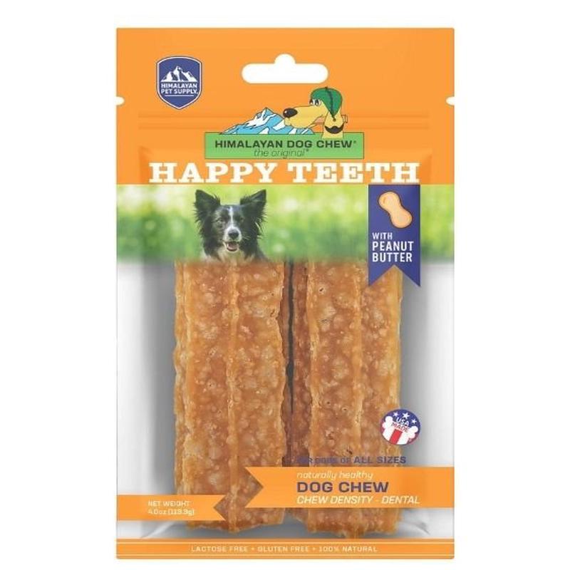 Himalayan Pet Supply Happy Teeth Peanut Butter Dental Chew Dog Treats