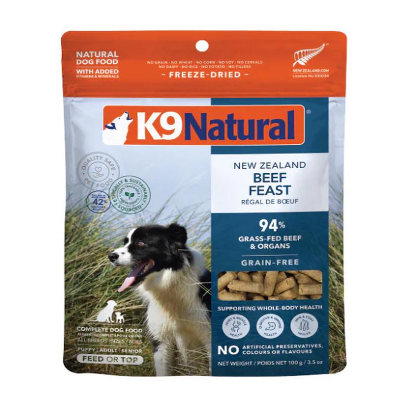 K9 Natural Freeze Dried Beef Topper Dog Food
