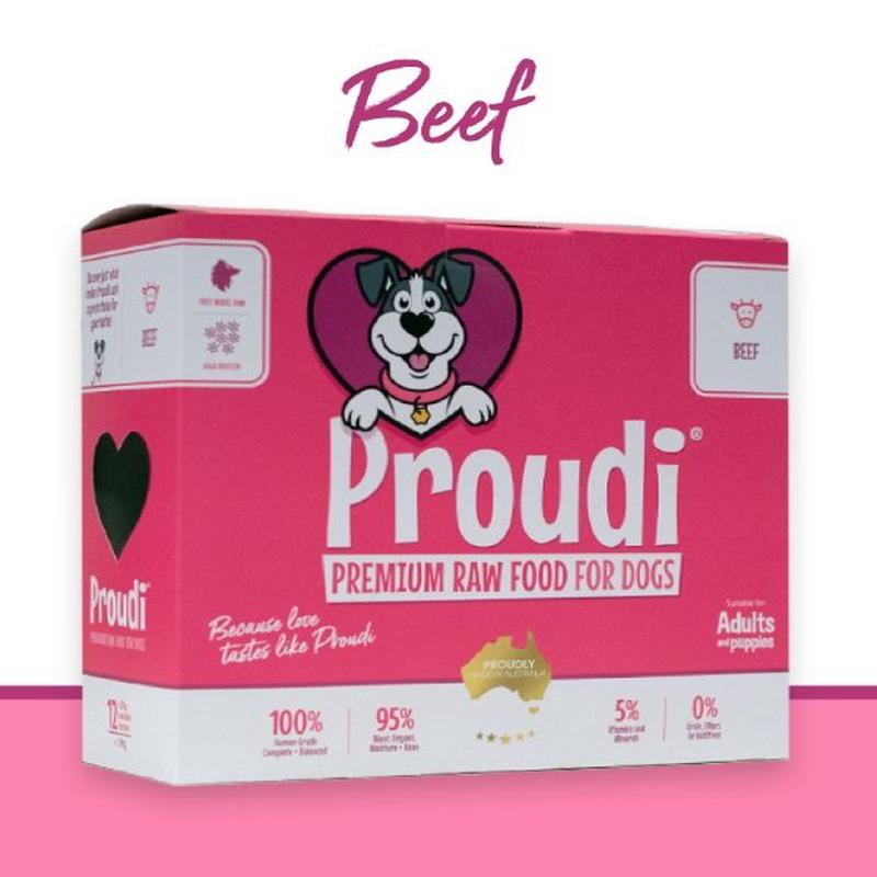 Proudi Raw Dog Food (Single Protein Beef)