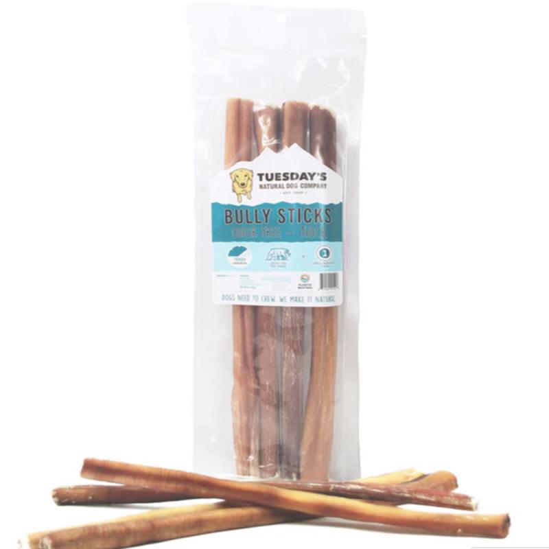 Bully Stick **Thick** Pizzle 12\"single & 8oz. bag Beef