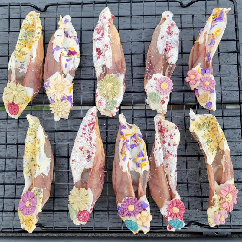 Artisan Herbal Rabbit Ears Chew & Enrichment | Meat Based |Chomper | 4ct  | Assorted Designs