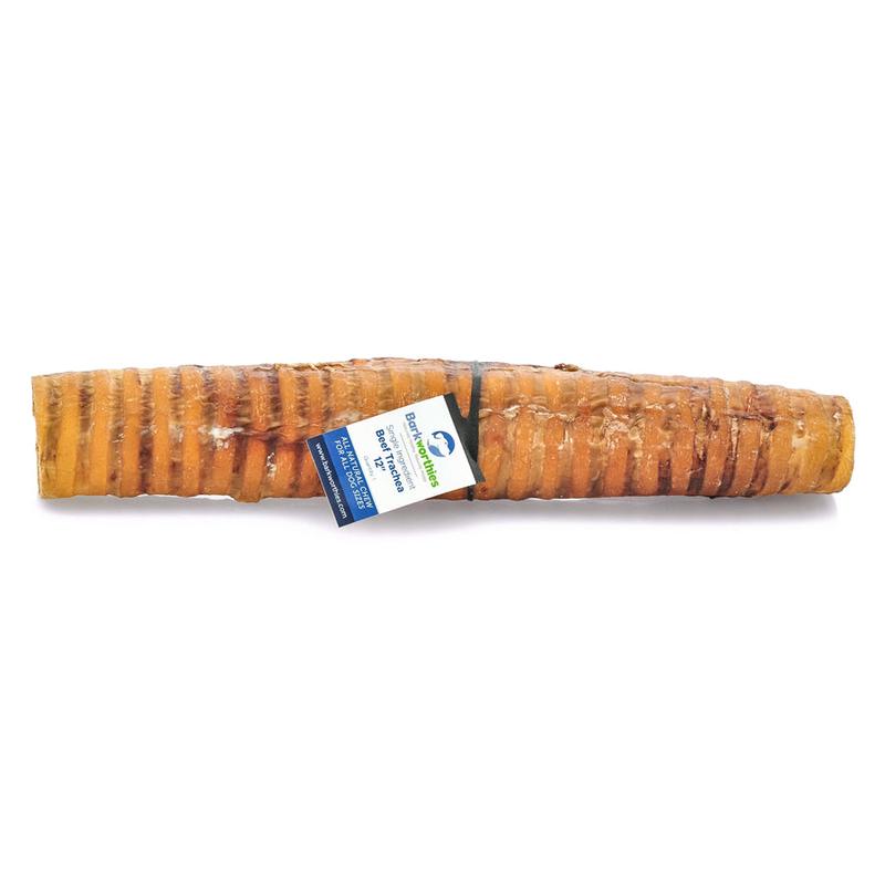 Barkworthies Beef Trachea Dog Chew, 12-inch