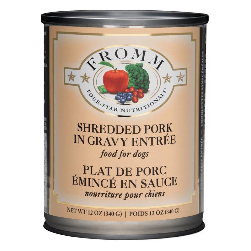 Fromm Four Star Shredded Pork Entre Canned Dog Food, 12/12oz