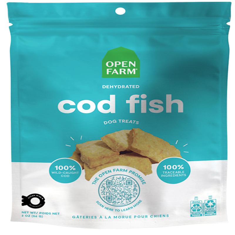 Open Farm Dehydrated Cod Jerky Dog Treat, 2oz