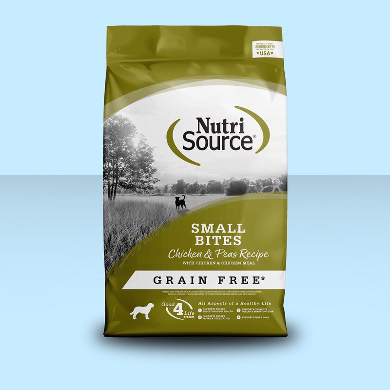 Nutrisource GF Chicken & Pea Small Bites 4# N