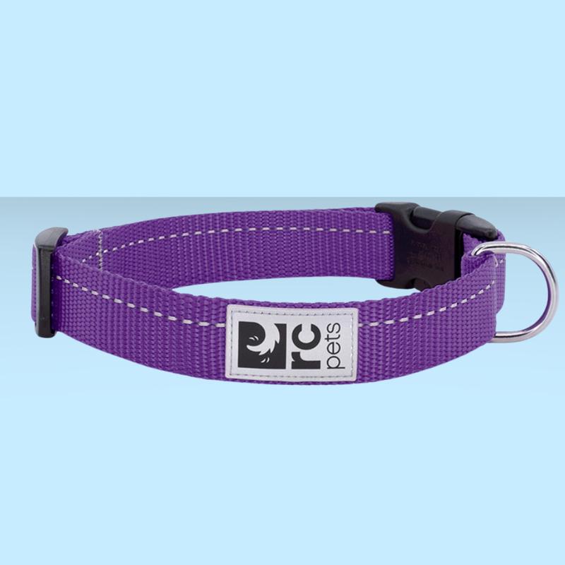 RC Pet Clip Collar Primary Purple S