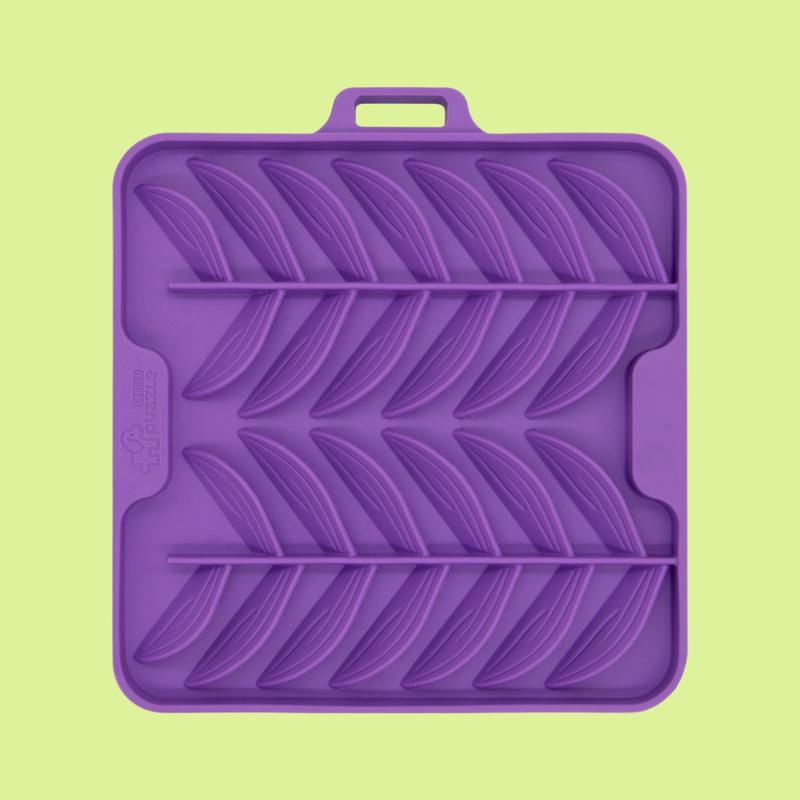 Pet Future Interlocking Lick Mat Purple Leaf Explorer