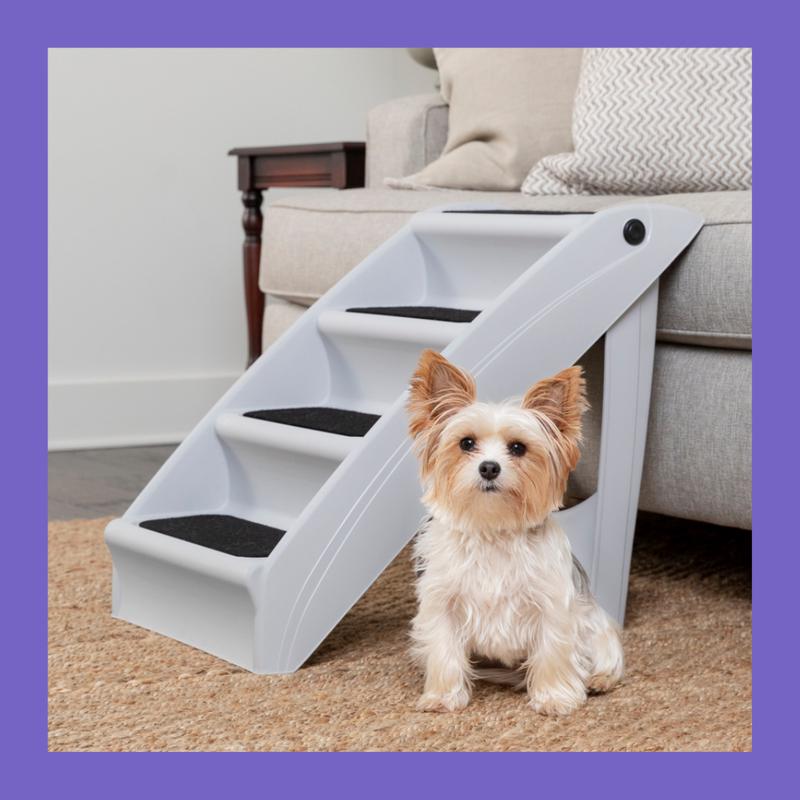 Petsafe CozyUp Folding Pet Steps Grey 20\"
