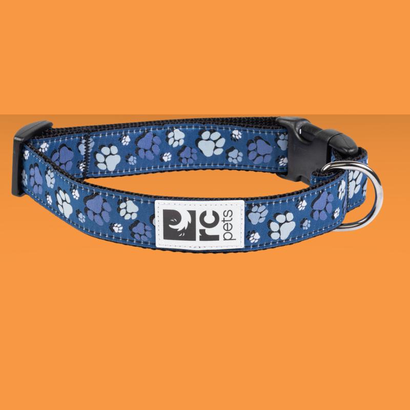 RC Pet Clip Collar Fresh Tracks Blue M