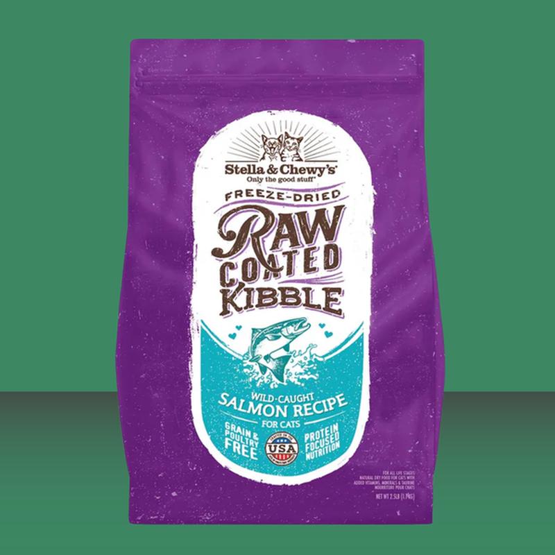 Stella & Chewy\'s Cat Raw Coated Kibble Salmon 2.5#
