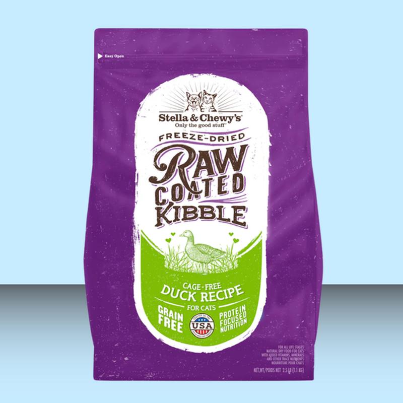 Stella & Chewy\'s Cat Raw Coated Kibble Duck 2.5#