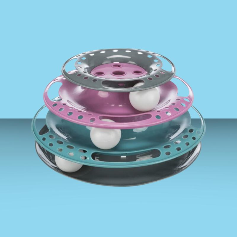 Trixie Cat Activity Catch the Balls Circle Track Multicolor