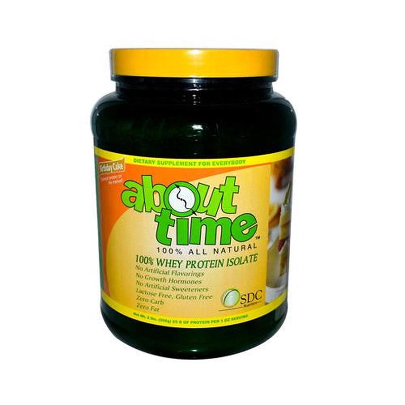 About Time Whey Protein Isolate Birthday Cake – 2 Lbs