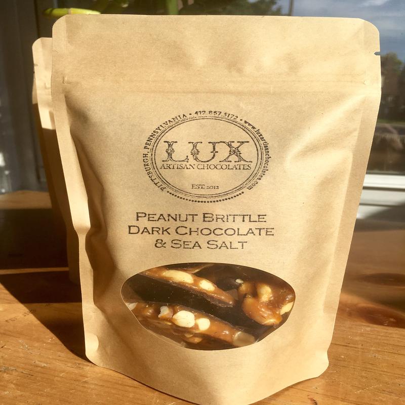 Peanut Brittle – Quarter Pound Bag (Dark Chocolate)