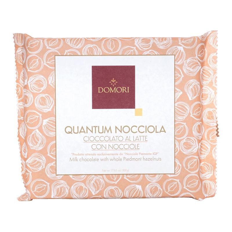 Domori Quantum Milk Chocolate w/ Hazelnuts 42% (500g)