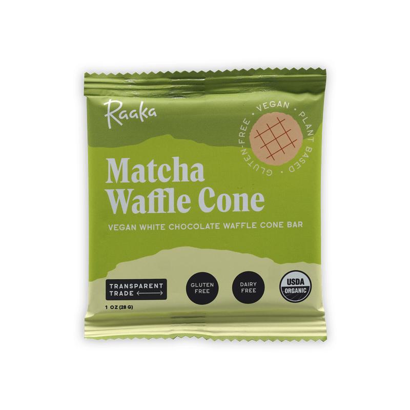Raaka Matcha Waffle Cone 40%