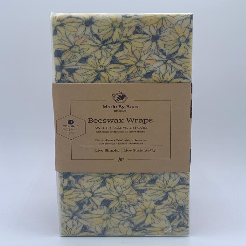 Beeswax Food Wraps (set of 3) - Garden Daisies