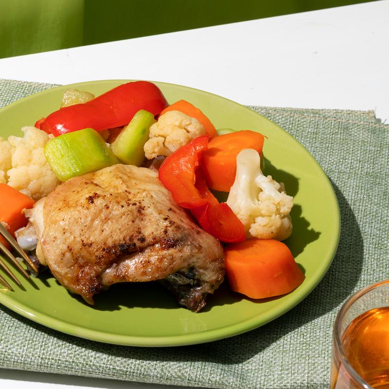 (Product 10) Apricot-Glazed Chicken Breast with Creamy Caesar Broccoli
