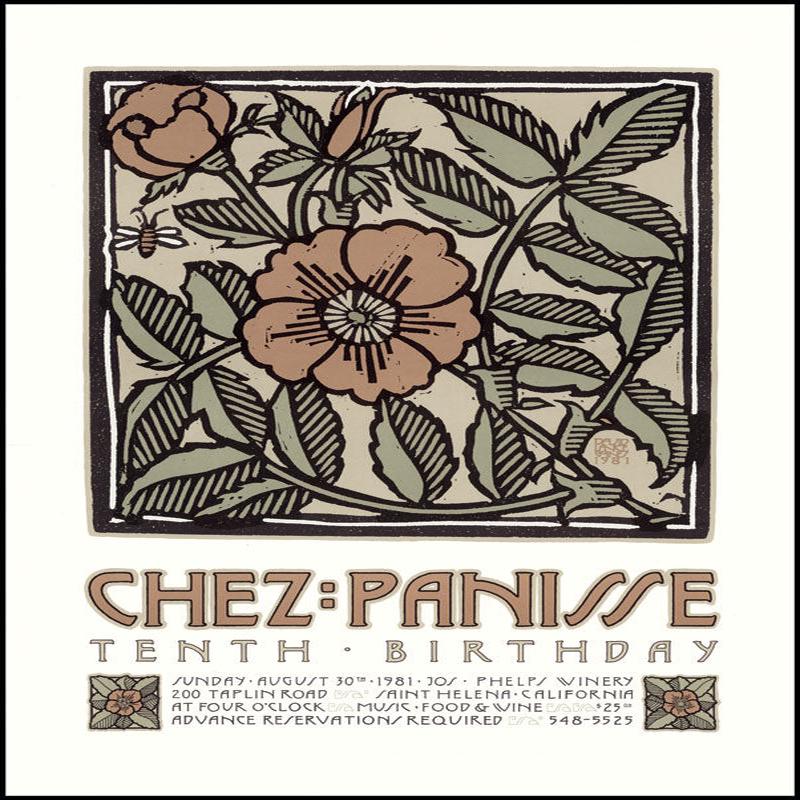(*NEW ARRIVAL*) (Chez Panisse) David Lance Goines. Chez Panisse Tenth Birthday *Signed*
