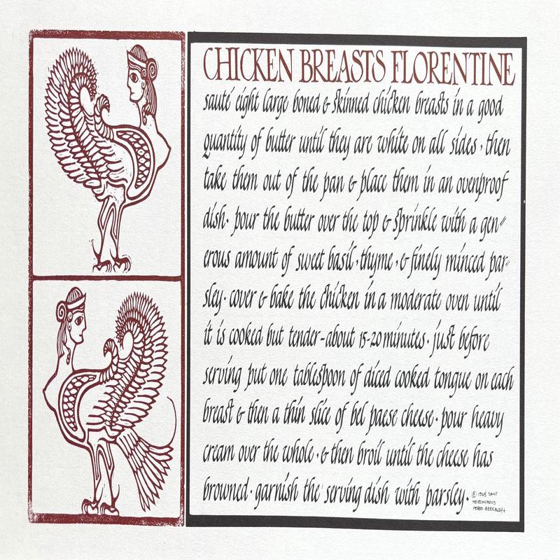 (*NEW ARRIVAL*) (Chez Panisse) Chicken Breasts Florentine