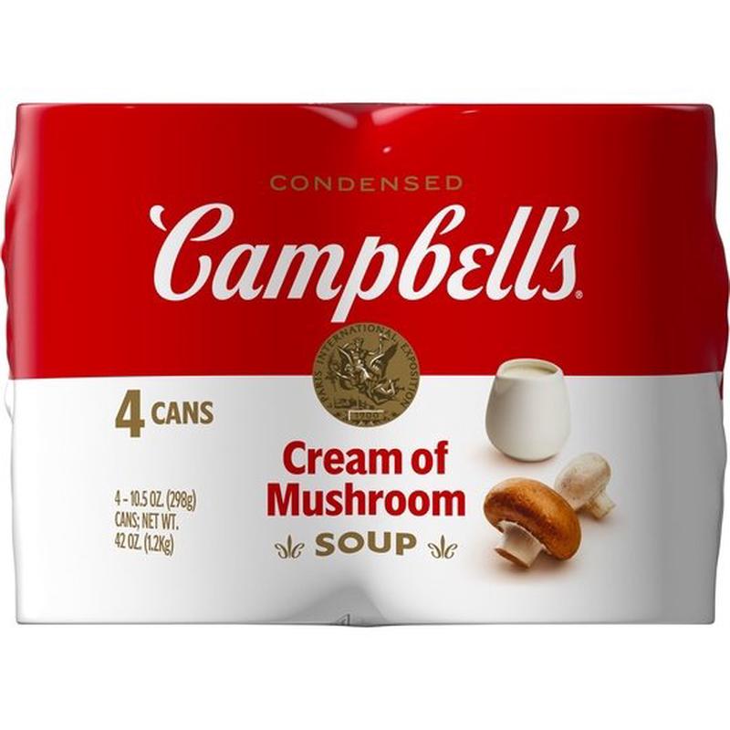 (Pack of 4) Campbell\'s Condensed Cream of Mushroom Soup, 10.5 oz Can